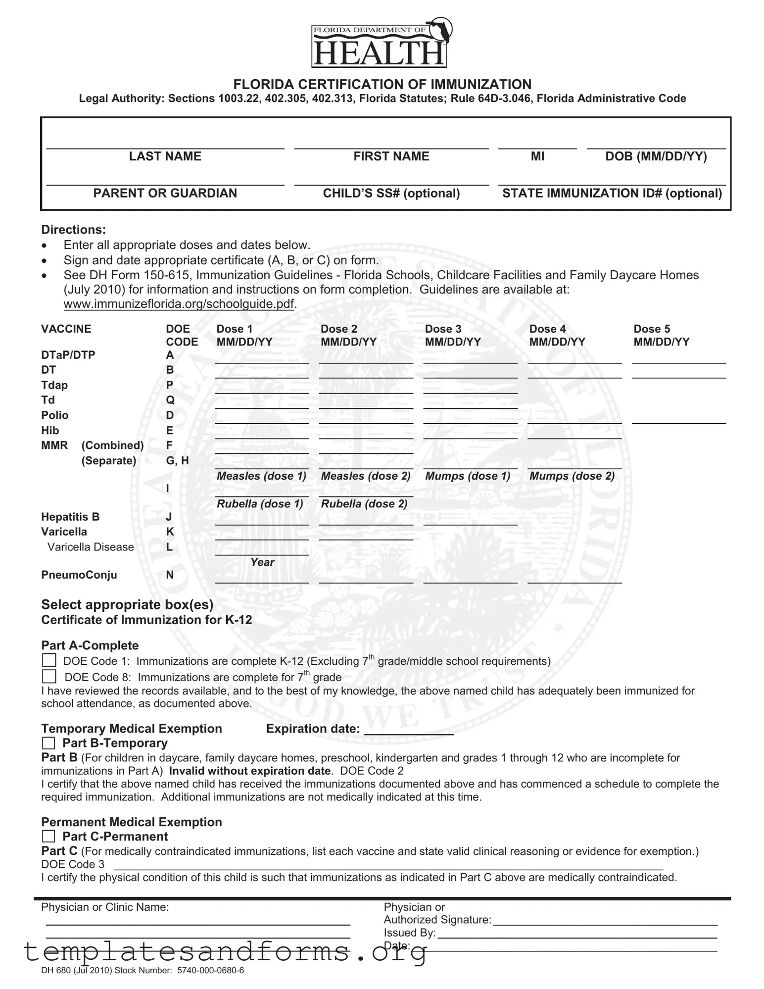 Fill in a Valid 680 Form