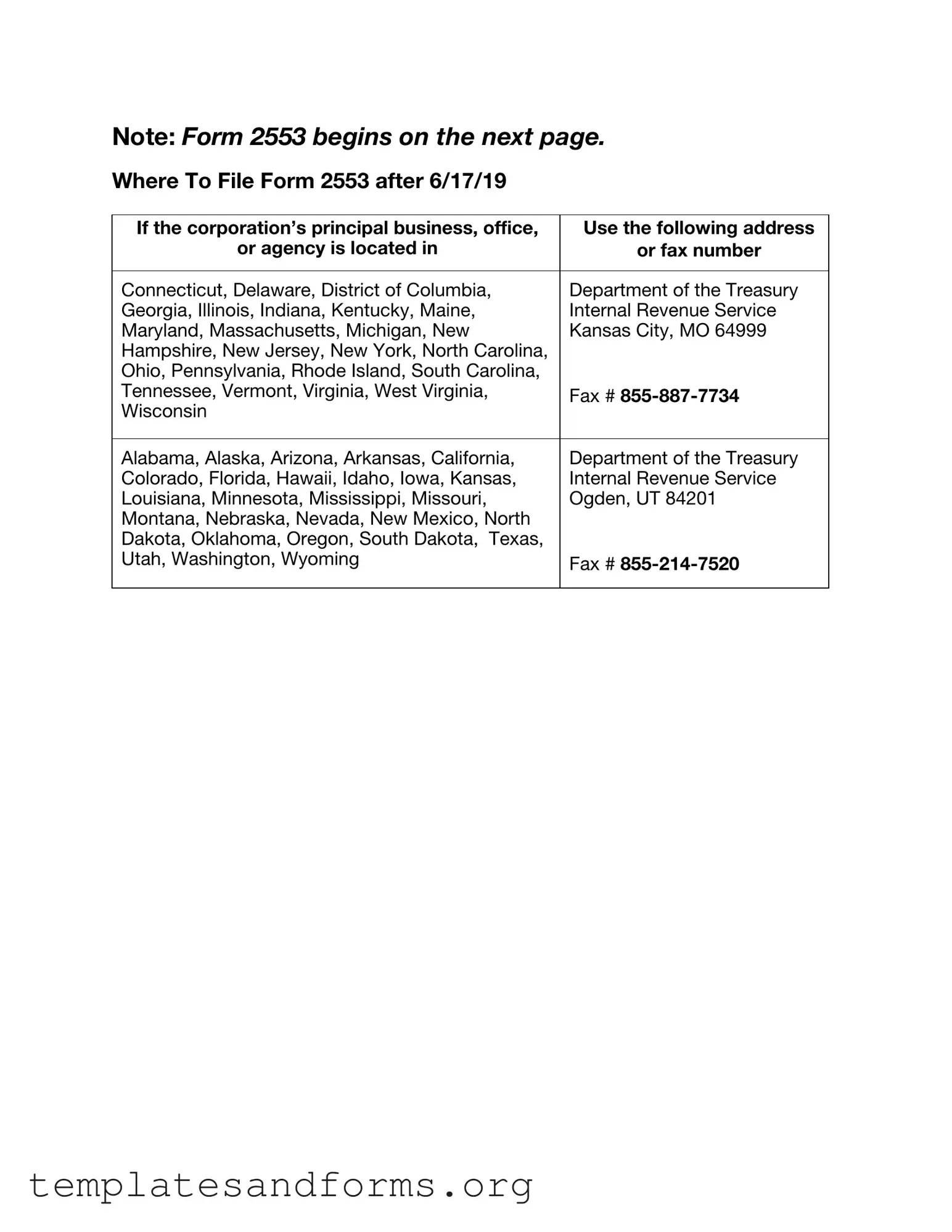 Fill in a Valid IRS 2553 Form
