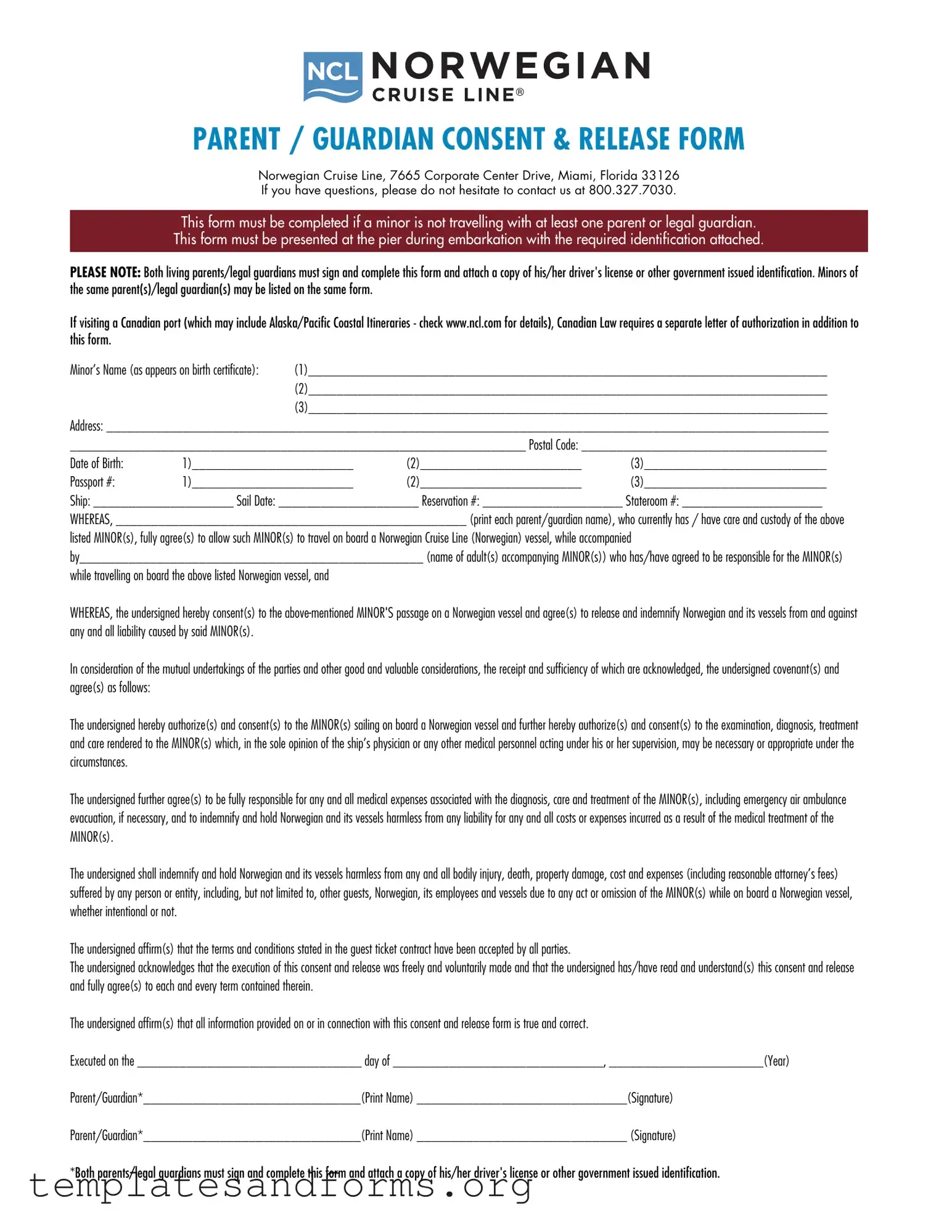 Fill in a Valid NCL Parental Consent Form