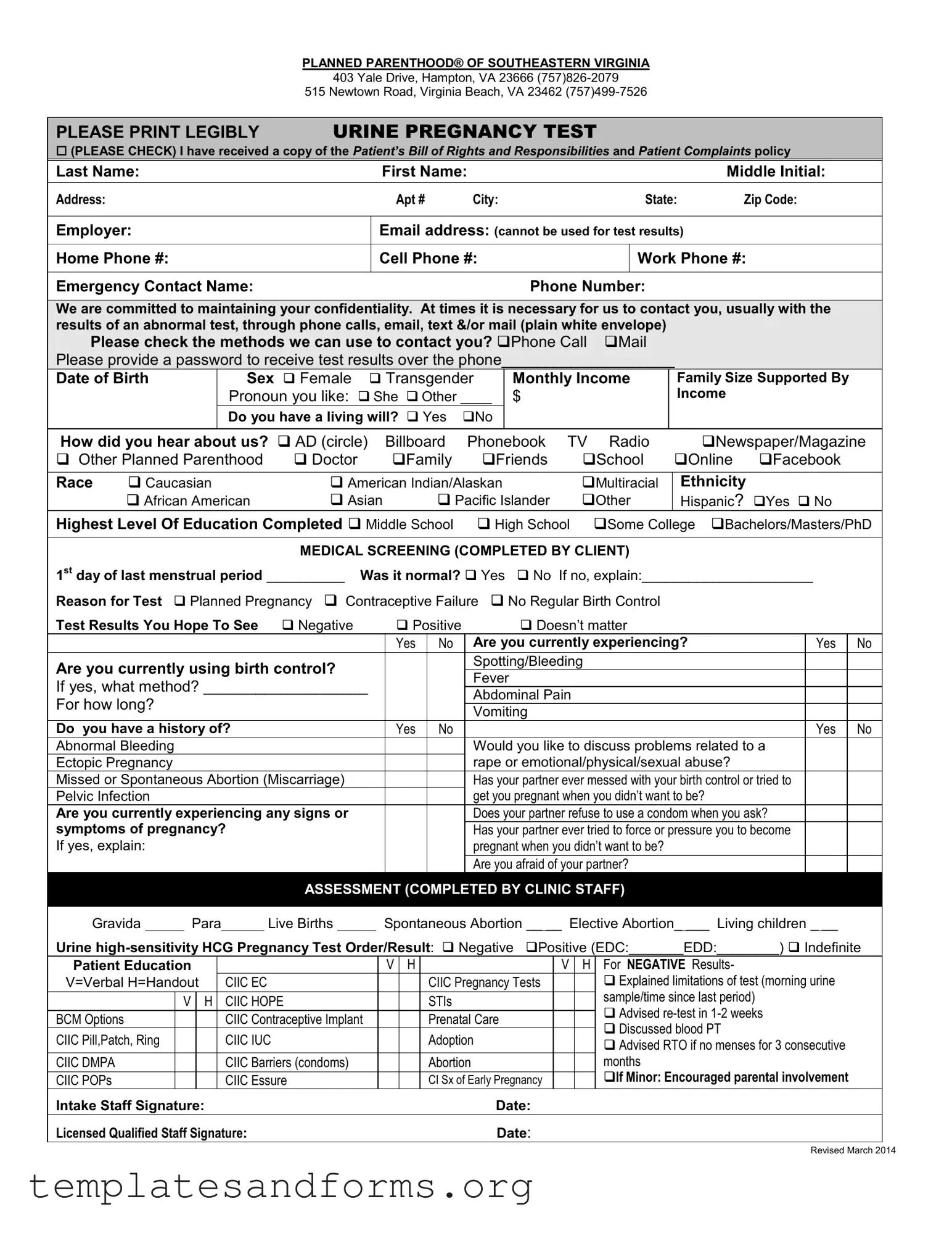 Fill in a Valid Planned Parenthood Proof Form