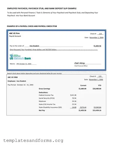 Fill in a Valid Payroll Check Form