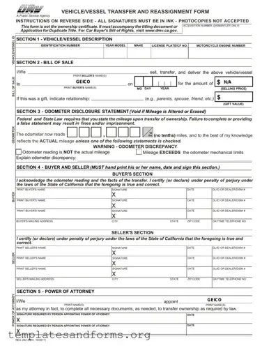 Fill in a Valid California Fotm Reg 262 Form