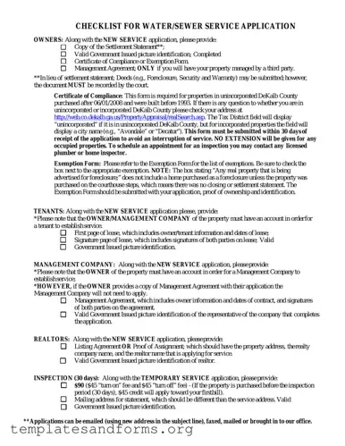 Fill in a Valid Dekalb County Water Application Form