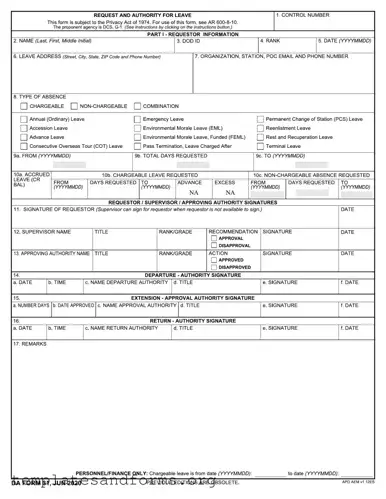 Fill in a Valid Da 31 Form