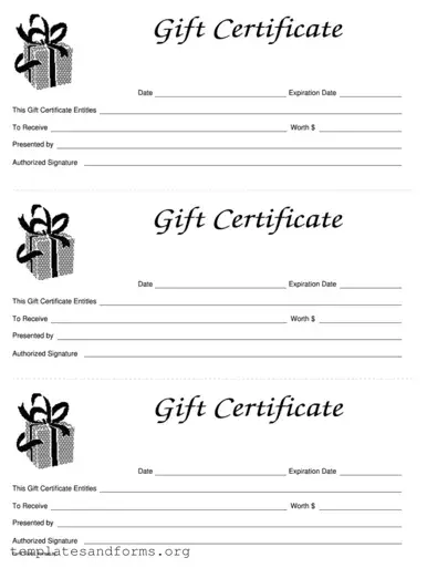Fill in a Valid Gift Certificate Form
