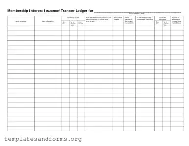 Fill in a Valid Membership Ledger Form