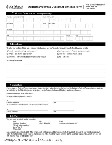 Fill in a Valid Melaleuca Cancellation Form