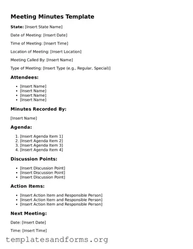 Blank Meeting Minutes Document