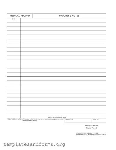 Fill in a Valid Progress Notes Form