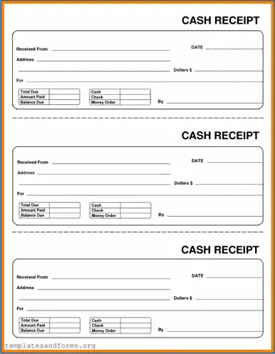 Fill in a Valid Cash Receipt Form